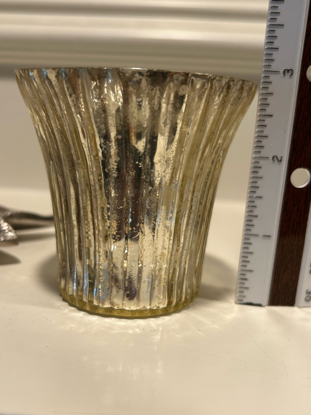 Pottery Barn Champagne Flower Mercury Cup Tealight Holder - Picture 11 of 11